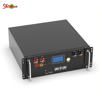 SRSOLAR 51.2V 100Ah Lifepo4 Battery 5KWh Rack Mount lithium Solar Battery